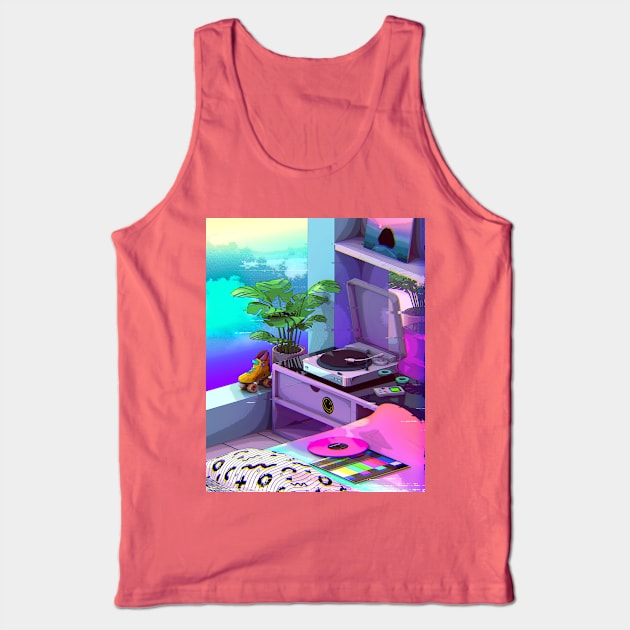 Vaporwave Aesthetic Tank Top by dennybusyet